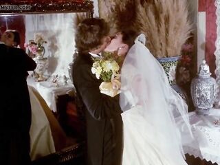 gloved tugjob vintage wedding scene