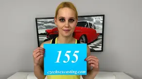Blonde petite girl in a casting