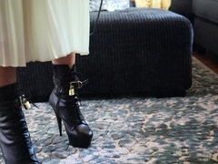 Maitresse Madelines solo foot fetish POV