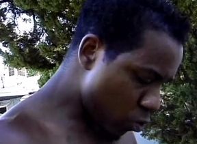 Hairy black boys outdoor fun