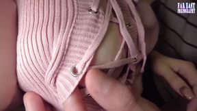 Secret Squeeze Bliss with a Shy J Cup Tease Hiding Her Massive Curves for a Sneaky Finish Phase.3