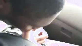 Black amateur gets deepthroated in truck by Craigslist hookup