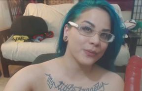 Horny and Hungry Blue Hair Slut