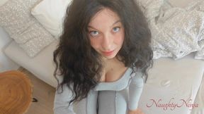 Step-Mom gets horny and needs to mend my iron dick with her mouth and big cock