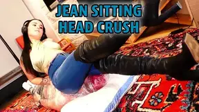 Jean Sitting Head Crush - Goddess Bella