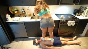 Trampling  in the kitchen with leashboy 2