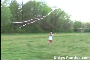 Come out in the field and help me fly my new kite