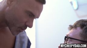 MyCreepyDad.com - DILF gives stepson what he wants and gags him deep