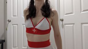 18-year-old Jenna Naughty Nurse Dirty Talk Medical Sex-Ed sperm semen cum CEI