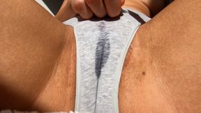 I Wet My Panties with Nipples Stimulation on a Horny Morning - Real Dripping Pulsating Orgasm