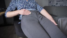 Naughty Colleague Shows Off Camel Toe In Tight Jeans