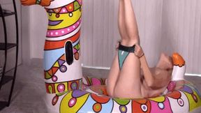 Alexis fucks Amanda on Inflatable wmv