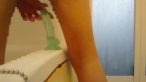 Twink Bathtub Dildo Rampage Prostate Gush Nonstop Destroyed