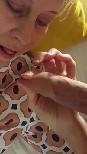 Amateur Blonde Wife Enjoys Sex Half Naked