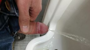 Piss and Cum in a public bathroom