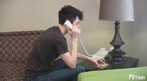 Skinny dude calls the room service guy to repair tv and blows his big dick