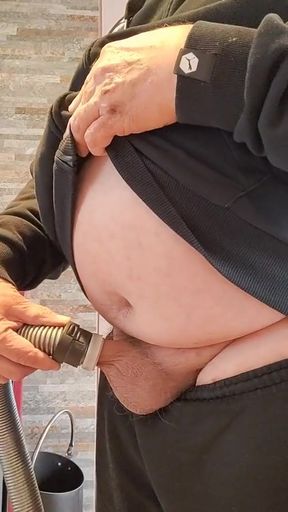 Vacuum cleaner during housework