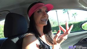 To seduce dude this charming MILF Silvia Saige is ready to expose her boobies