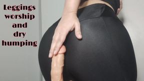 Spanish dirty talk about ass worship in leggings and dry humping