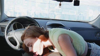 Steamy Roadside Oral with Stepdad - Naughty Car Ride Adventure