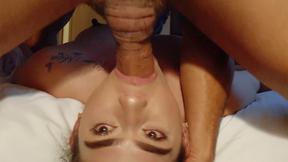 ”Sexy Latin teen gives a perfect blowjob & experienced rough face fuck”