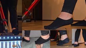 Vacuum Cleaner Session with Mistress and dirty Black Socks