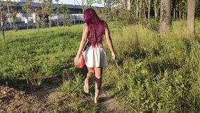 Martina's barefoot day in the city with extremely dirty soles (Part 2 of 4) 4K
