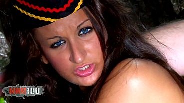 Perfect spanish pornstar Susi Gala hard fucking in the woods