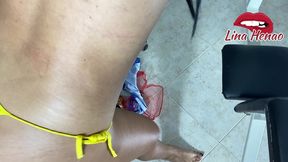 lina henao, the wonder woman, masturbates until she has a squirt and multiple female orgasms in dildo masturbation, morbidity and pleasure. do you want to fuck me? are you going to spank my big ass?
