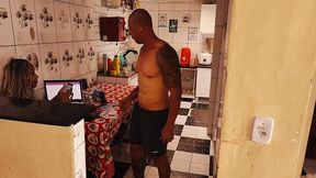 first boxing lesson and my coach s wife, who was really slutty, gave me a blowjob while he was taking a shower after having sex with her in the kitchen.