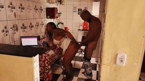 first boxing lesson and my coach s wife, who was really slutty, gave me a blowjob while he was taking a shower after having sex with her in the kitchen.