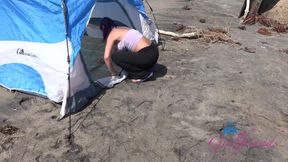 You Set up the Tent on the Beach and It's Time to Fuck and Suck