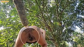 GIRL IN WOODS PICKS JACKFRUIT &mdash;  ASKS FOR DICK&#x1F346; IN ANAL&#x1F44C; &mdash;  I WATCHED IT ALL