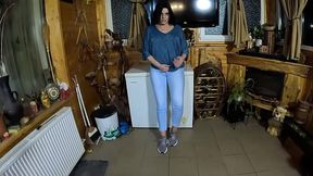 Cameltoe MILF Twerks in Jeans &ndash_ Blowjob &amp_ Cum All Over My Puffy Jacket 334