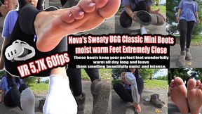 VR 5,7K 60fps | Nova's Sweaty UGG Classic Mini Boots & Cheesy Feet Extreme Close-Up – Foot Fetish POV: Barefoot in Cozy Warm Boots, Dirty Socks in Face, Sweat-Soaked Toes Licking, Stinky Feet Smelling Worship, UGG Removal, Worn Soles Close-Up copy
