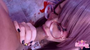 Kakao Chan gets her perfect pink pussy filled with hot cream