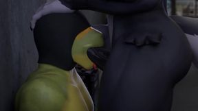 Public Alleyway Throatfuck Furry Animation Gay Yiff Cumshot.