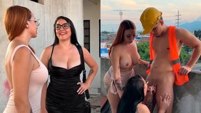 Hottest busty mature mom and sexy redhead get employee's cock