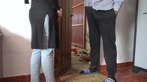 Arab Egyptian Wife with African Delivery Boy
