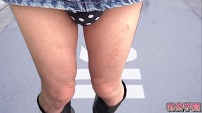 I masturbating in miniskirt boots polka dot panties SecretGakuen