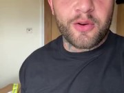 Naughty straight firefighter with big uncut cock