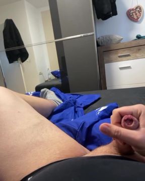 semen in front of the mirror