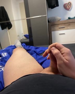 semen in front of the mirror
