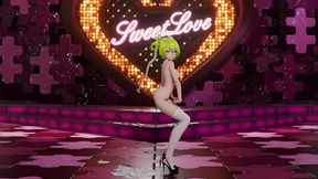 Hatsune Miku Shake It Hentai Vocaloid Undressing Dance Tatto White Socks Mmd 3D Blonde Hair