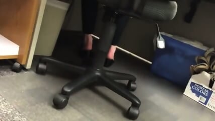 Female Colleague Caught Barefoot At Her Office Desc At Work  Kinky4Ever