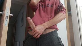 I Finish The Rich Handjob Of This Huge Hard Cock That Spreads The Sperm In Jets Everywhere