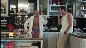 Stepmom Has Breakfast with Stepsons Cocks