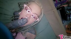 Sexy Dreadlock Hippie With Glasses Getting Anal Fucked - Pov, Ass To Mouth, Facial Cumshot - Lily Lu