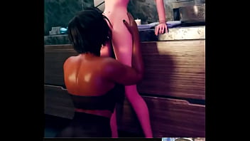 Tracer&rsquo_s Tight Hairy Pussy Gets Licked Until She Squirts All Over Pharah&rsquo_s Face