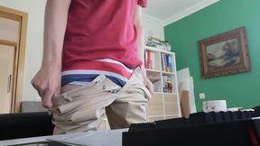 Homeoffice jerkoff with cumshot on my desk